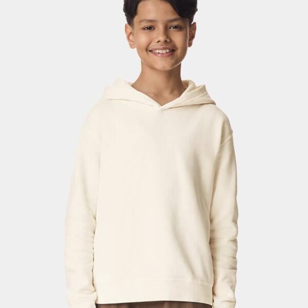 Youth Garment-Dyed Lightweight Fleece Hooded Sweatshirt Thumbnail