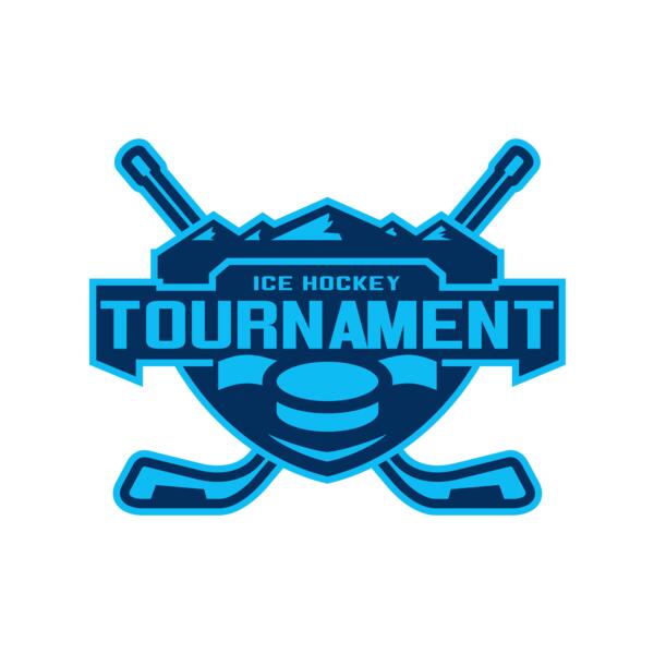 Tournament Ice Hockey logo template Thumbnail