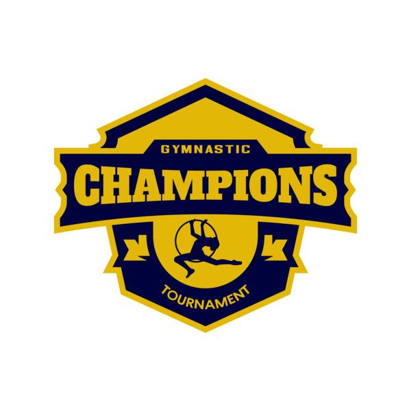 Champions Gymnastic Tournament logo template Thumbnail