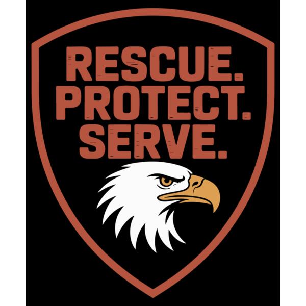 Rescue Protect Serve Firefighter T Shirt Thumbnail